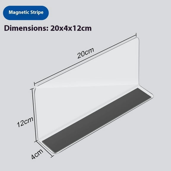 3Pcs Plastic Shelf Dividers with Magnetic, Closet Shelf Divider, Separator Clapboard Organizer for Storage Bedroom Bathroom Kitchen Office Supermarket 20*4*12cm