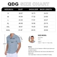 thumbnail image 5 of QDG Men's Short Sleeve Button-Up Shirt Cuban Collar Hollow Out Texture Casual Summer Beach Vacation Shirt, 5 of 8