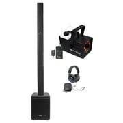 Gemini WRX-843 Column Line Array Portable PA DJ Speaker+8" Sub+Fogger+Headphones