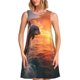 thumbnail image 1 of Balery Sunset Dancing Dolphin B Vestidos de verano para mujer con estampado: vestido holgado sin mangas, vestido playero informal y cómodo para días calurosos., 1 of 7