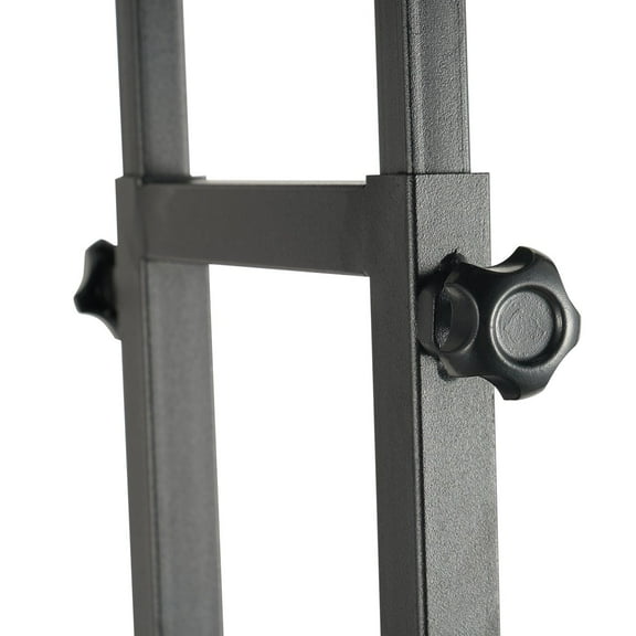 Heavy Duty Double-Sided Floor Sign Holder, Adjustable Height up to 75", Shock-Absorbing Base for Posters, Boards & Foam Displays, Black