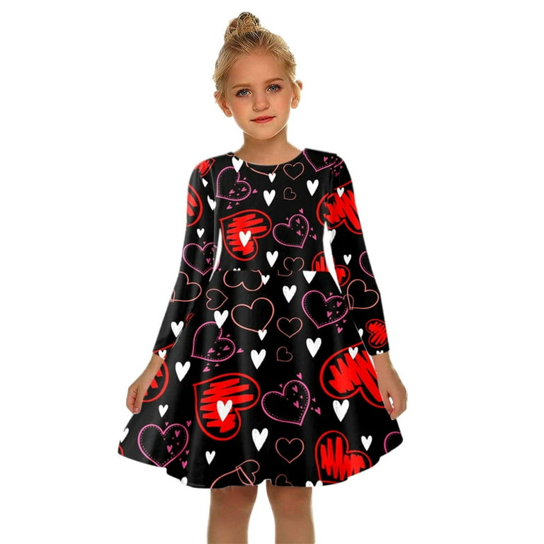 Generic Kids Valentine Outfits Toddler Baby Girl Valentine's Day