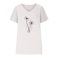 thumbnail image 4 of Birdeem Blouses pour Femmes T-Shirt Décontracté Imprimé Col en V Manches Courtes, 4 of 12