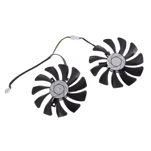 1 pare 1 par de gráficos de plástico Fans de enfriamiento Tarjeta de video duradera Fans de reemplazo