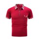 thumbnail image 1 of Mens Manga Corta Botón Abajo Camisas Girar Abajo Cuello Empalmado Deportes Superior, Camisa Botón Casual para Hombres, 1 of 4