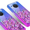 thumbnail image 4 of Nokia X100 Liquid Glitter Case Cover with Tempered Glass for Phone Case for Nokia X100 - Purple/Blue, 4 of 5