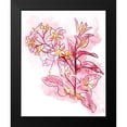 thumbnail image 2 of OnRei 12x14 Black Modern Framed Museum Art Print Titled - Water Inked Florals, 2 of 5