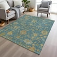 thumbnail image 6 of Dalyn Rugs Machine Washable Indoor/Outdoor Chantille Teal 10' x 14' Rug, 6 of 9