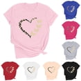 thumbnail image 1 of RKSTN Valentine Gifts Women's Valentine's Day T Shirts Oversized Crewneck Valentines Graphic Print Short Sleeve Shirt Womens Casual Solid Round Neck Plus Size Loose Fits Tee Top Summer Clothes, 1 of 8