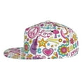 thumbnail image 3 of Fotbe Peace Love and Dove Flower Power Flat Bill Visor Cap Classic Snapback Hat Polyester Foam Trucker Hat Trucker Cap Adjustable Baseball Cap, 3 of 9