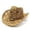 Khaki, variant on Sun Protection Hat , Womens Beach Hat , Boho Hat Stylish Summer Western Cowboy Straw Hat for Women and Men Breathable Shapeable Sun Wide Brim Hollow Design