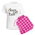thumbnail image 5 of CafePress - Crazy Cat Lady - Women's Short Sleeve Print T-Shirt and Pants Light Cotton Pajama Set, 5 of 7