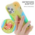 thumbnail image 6 of for iPhone 12, iPhone 12 Pro Case with Ring Stand, Heavy Duty Military Grade Rugged Shockproof Silicone Rubber Magnetic Kickstand Holder Case for Women Girls For iPhone 12/12 Pro, Yellow Green, 6 of 6