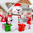 thumbnail image 4 of Hinchables navideños GUDELAK con oso polar y pingüino de 6 pies con LED, 4 of 7