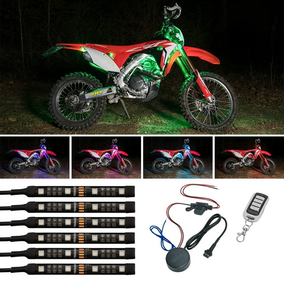 LEDGlow 6pc Advanced Million Color Mini SMD Dirt Bike Light Kit