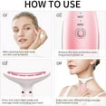 thumbnail image 5 of 3-in-1 Neck Face Massager with Heat & Vibration, Rechargeable Facial Sculpting Tool for Lifting Toning Skin Care, Portable Skin Massager for Women Men Home Travel, Pink, 5 of 6