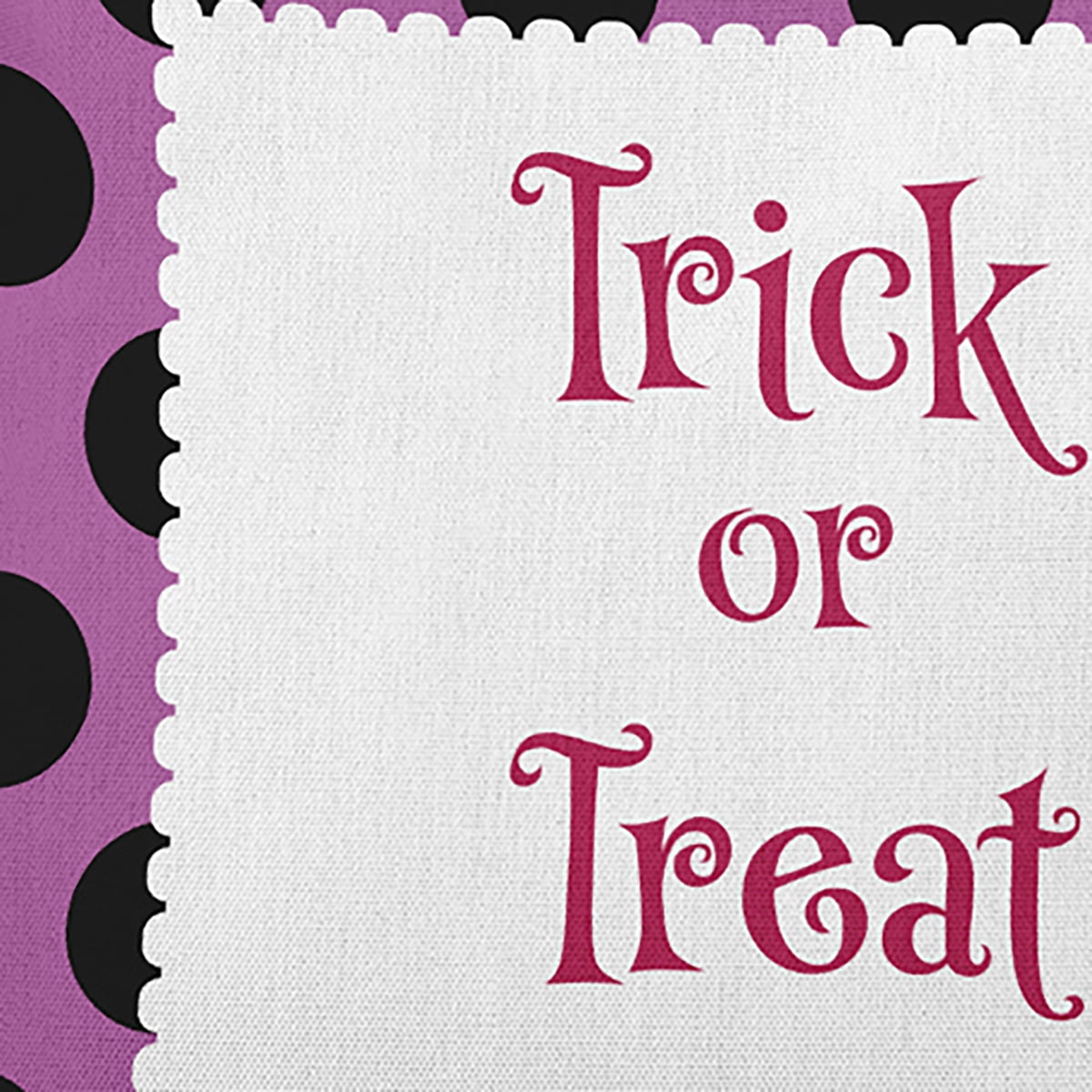 18" x 18" Simply Daisy Halloween Trick or Treat Dots Polyester Indoor/Outdoor Pillow, Orchid Qty 1