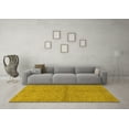 thumbnail image 3 of Ahgly Company Indoor Square Abstract Yellow Modern Area Rugs, 8' Square, 3 of 4