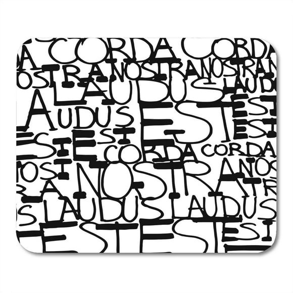 POGLIP Alphabet Black ABC Calligraphy Hand Drawn of Letters White Abstract Artistic Mousepad Mouse Pad Mouse Mat 9x10 inch