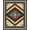 Brown Black Ivory, Pattern 13, variant on ODIKA 8'x10' Washable Area Rug Spotted Tricolor Patchwork Bordered Mosaic Field Abstract Inspired for Dining Room, Large Office, Lounge, Non-Slip Chair-Friendly Mat
