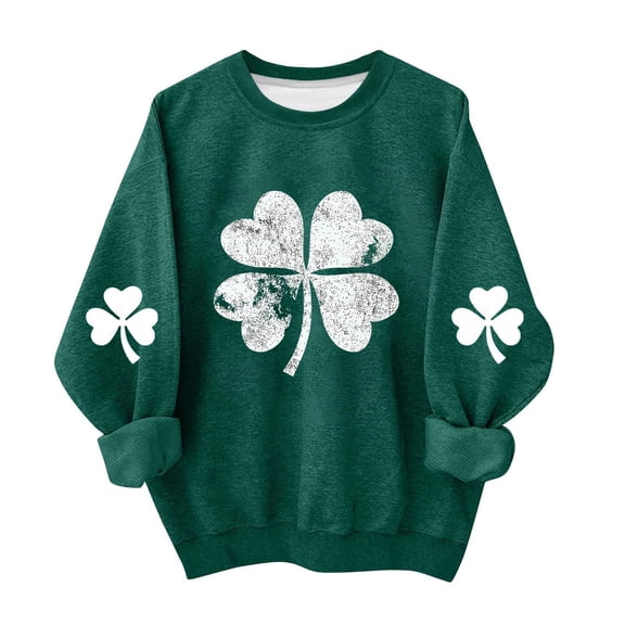 OGLCCG St Patricks Day Shirt for Kids Girls Casual Long Sleeve Crewneck Irish Sweatshirts Oversized Saint Patty's Pullover Tops 1-13 Years