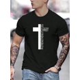 thumbnail image 1 of Camiseta con eslogan gráfico para hombre, camisetas informales, 1 of 5