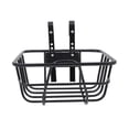 thumbnail image 4 of Cesta frontal de alambre de Metal para bicicleta con ganchos, marco reforzado Universal de fácil instalación, cesta de almacenamiento negra de, 4 of 9