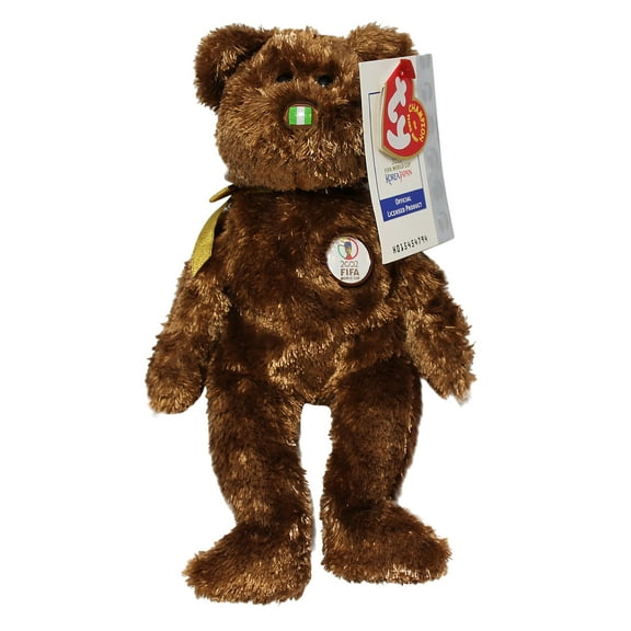 Ty Beanie Baby: Champion Nigeria FIFA World Cup Bear | Stuffed Animal | MWMT