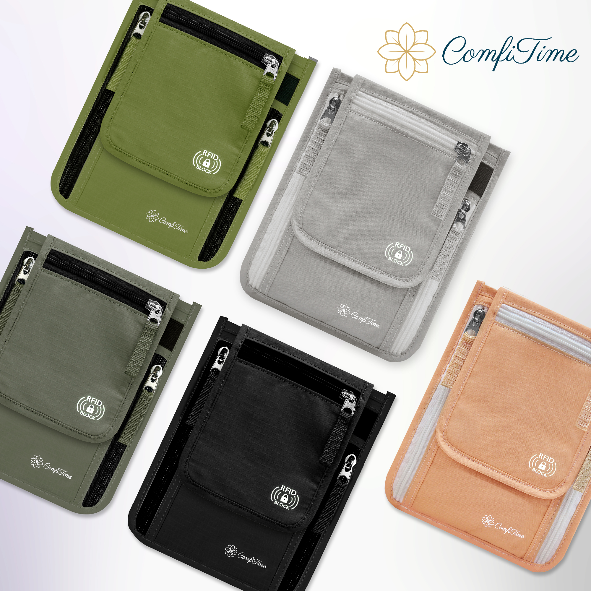 ComfiTime RFID Neck Wallet Passport Holder photo 2