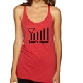 thumbnail image 1 of Love's Signal Love Language Couple Valentine's Day Tri-Blend Racerback Tank Top, Vintage Red, X-Large, 1 of 3