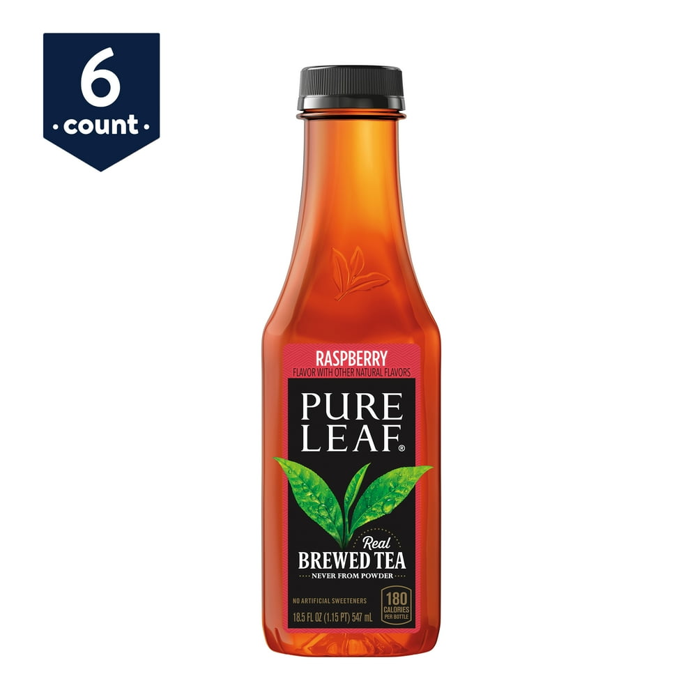 Pure Leaf Iced Tea, Raspberry, 18.5 Oz Bottles, 6 Count - Walmart.com 