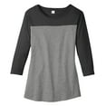 thumbnail image 5 of Womens Juniors Rally 3/4-Sleeve Cotton Tee Black/ Grey Frost Medium, 5 of 6