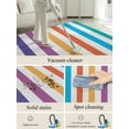 thumbnail image 5 of Rainbow Striped Area Rug for Bedroom 3x5 Ft Colorful Rectangular Geometric Super Soft fuzzy Throw Rug Non-Slip Fluffy Plush Indoor Floor Carpet for Living Room Nursery Home Decor, 5 of 8