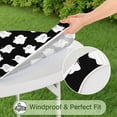 thumbnail image 5 of Black Halloween White Ghosts Round Fitted Tablecloth with Elastic Edge,Dining Table Cover Waterproof,Outdoor Round Tablecloth for Camping,Dining,Indoor and Outdoor, 5 of 7