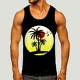 thumbnail image 2 of NOLDARES Men's Beach Tank Tops Funny Print Graphic Shirts Casual Sleeveless Muscle T-Shirt Trendy Clothes(Black,L), 2 of 5