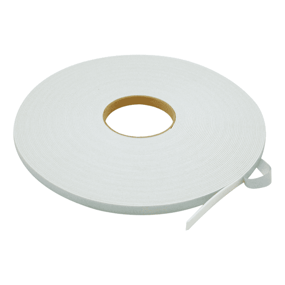 JVCC Polyethylene Foam Tape [Double-Sided, Closed Cell, 1/16 inch thick] (DC-PEF06A): 1/2 in. x 36 yds. x 1/16 in. thick (White)