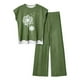 thumbnail image 1 of Pantalones Casuales sin Mangas Impresos con Cuello Redondo Conjunto Superior, Pantalones Ligeros Mujeres para Primavera Verano, 1 of 2