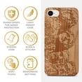 thumbnail image 4 of Case Yard Wooden Case Outside Soft TPU Silicone, Slim Fit Shockproof Wood Protective Phone Cover for Girls Boys Men and Women, Supports Wireless Charging Mount Rushmore Design case for iPhone-SE, 4 of 7