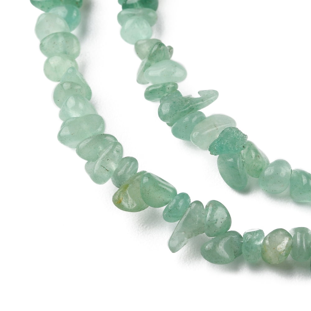Natural Green Aventurine Beads Strands Chip 1.5~4.5x3~13x2.5~8mm Hole: 0.6mm 30.94~31.97 inch(78.6~81.2cm)