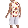 thumbnail image 2 of Naloa Popcorn Basketball Jersey Reversible Men's Mesh Athletic Sports Shirts Training Practice S-4XLMedium, 2 of 6