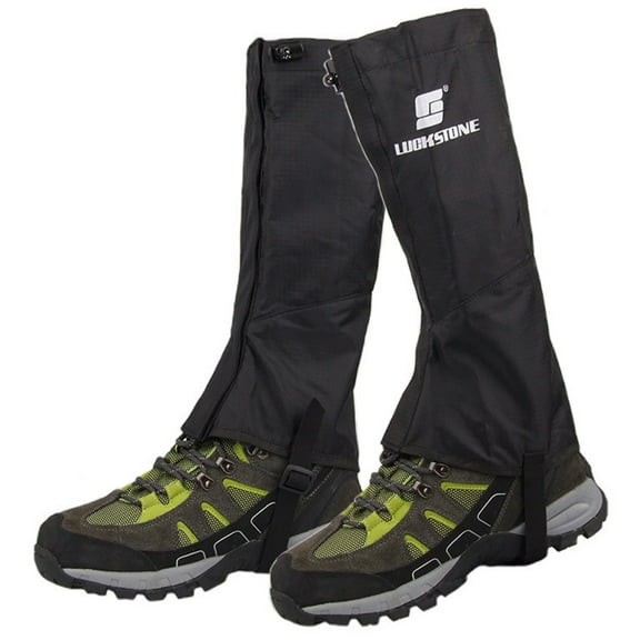 Yucurem Leg Hiking Gaiters Waterproof Shoe Gaiters Lightweight Men Women Mountaineering Essential (Black)