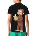 thumbnail image 2 of Curious George Kids Tshirt Short Sleeve Crewneck T-Shirts Boys Girls 3D Cartoon Casual Shirts, 2 of 5