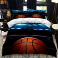 thumbnail image 4 of Basketball Bedding Set Full Size, Sports Basketball Bedding Boys Comforter Sets for Bedroom Basketball Theme Room Decor for Teen Boys, 1 Quilt Cover 2 Pillowcase, 4 of 6
