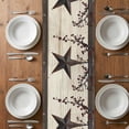 thumbnail image 4 of Table Runner 72 Inches Long for Kitchen Dining, Texas Star Brown Dresser Scarf Farmhouse, Dining Table Decorations for Wedding/Parties, Farmhouse Berry Wooden Vintage 16 x 72 In, 4 of 8