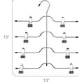 thumbnail image 3 of Skirt Pants Hangers Space Saving 4 Tier Metal Skirt Hanger with Adjustable Clips Pants Trouser Hangers Closet Organizer for Jeans, Slacks, Shorts - 1 Pack, 3 of 6