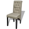 thumbnail image 3 of vidaXL Dining Chairs 2 pcs Beige Fabric, 3 of 6