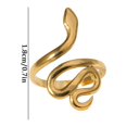 thumbnail image 3 of Gold Sliver Ring Geometric Shape Ring Adjustable Silver Lines Winding Ring Minimalist Ring Gift, 3 of 5