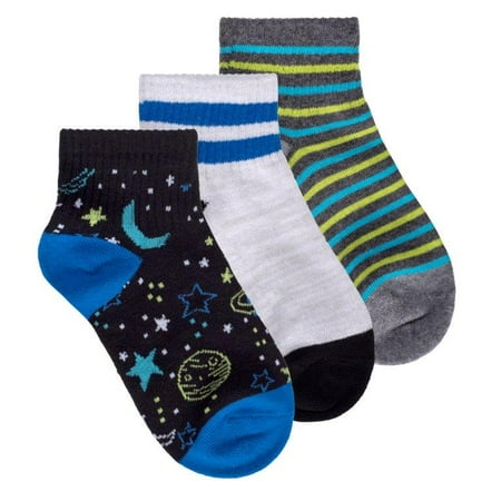 

Stride Rite Kids Unisex Space Quarter Socks (3-Pack)