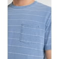thumbnail image 5 of Free Assembly Men's Jacquard Stripe Pocket Tee with Short Sleeves, Sizes S-3XL, 5 of 5