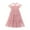 1-Pink, variant on PINQI Toddler Girls Fly Sleeve Star Moon Paillette Princess Dress Little Girls Dance Ruffles Dresses Clothes Short Sleeve Holiday Dress(1-Blue,2-3 Years)